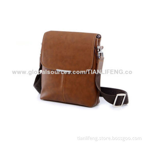 Leather messenger bag for business men